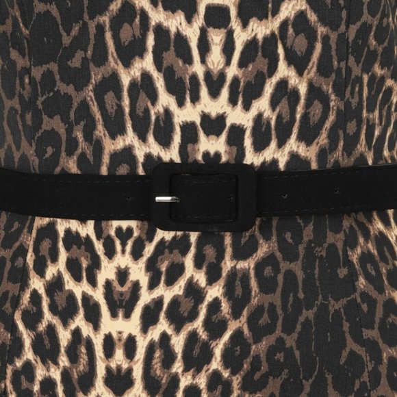 🤎 Brown and Black Leopard Pencil Skirt Dress Sizes S & XL left! - Picture 9 of 12